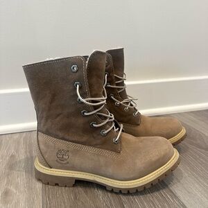 Waterproof Timberland Tan and Brown Suede Boots
